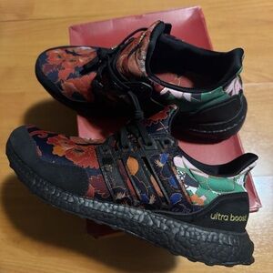 Adidas Floral Pattern Sneakers - Black and Red floral DNA